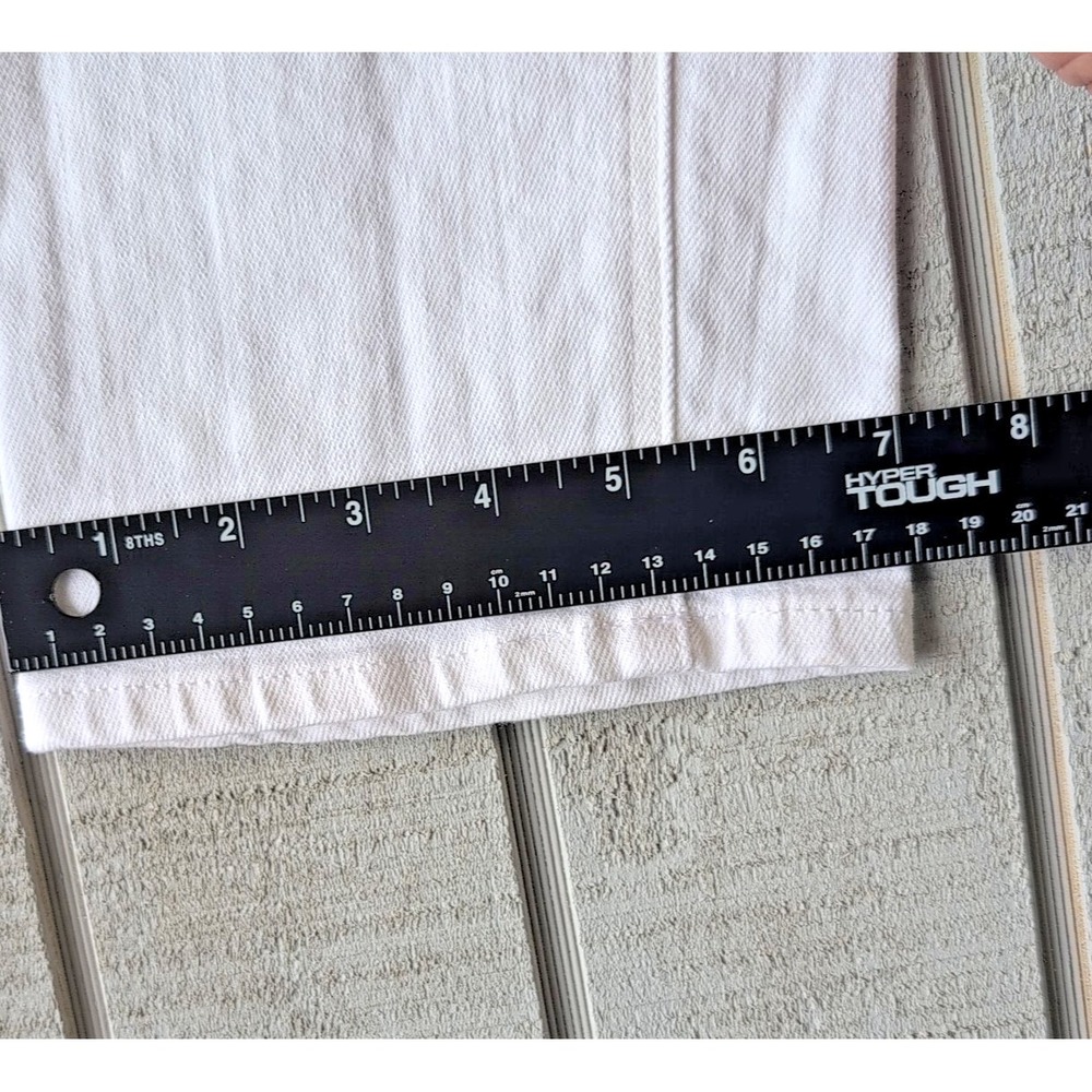 Jil Sander Uniqlo Selvedge Jeans Womens 33 White Cotton Spandex RN139864 - Picture 6 of 10